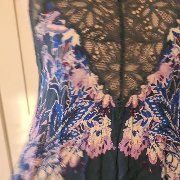 Free People Intimately Marsha Floral And Lace mini dress printed Small - Picture 8 of 9